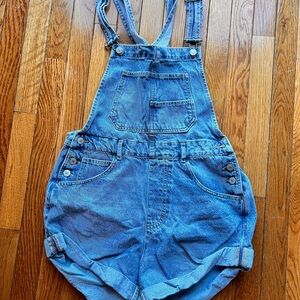 We The Free Light Blue Denim Overalls